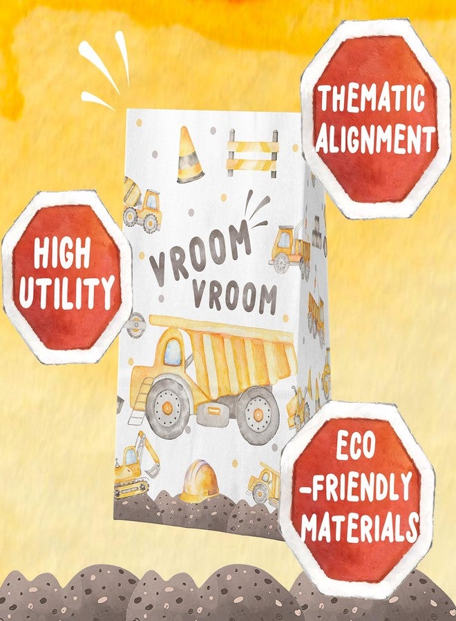 Celee 24-Pack Construction Goodie Bags with Stickers - Ideal for Kids' Birthdays, Baby Showers, and Construction Themed Parties - Image 3